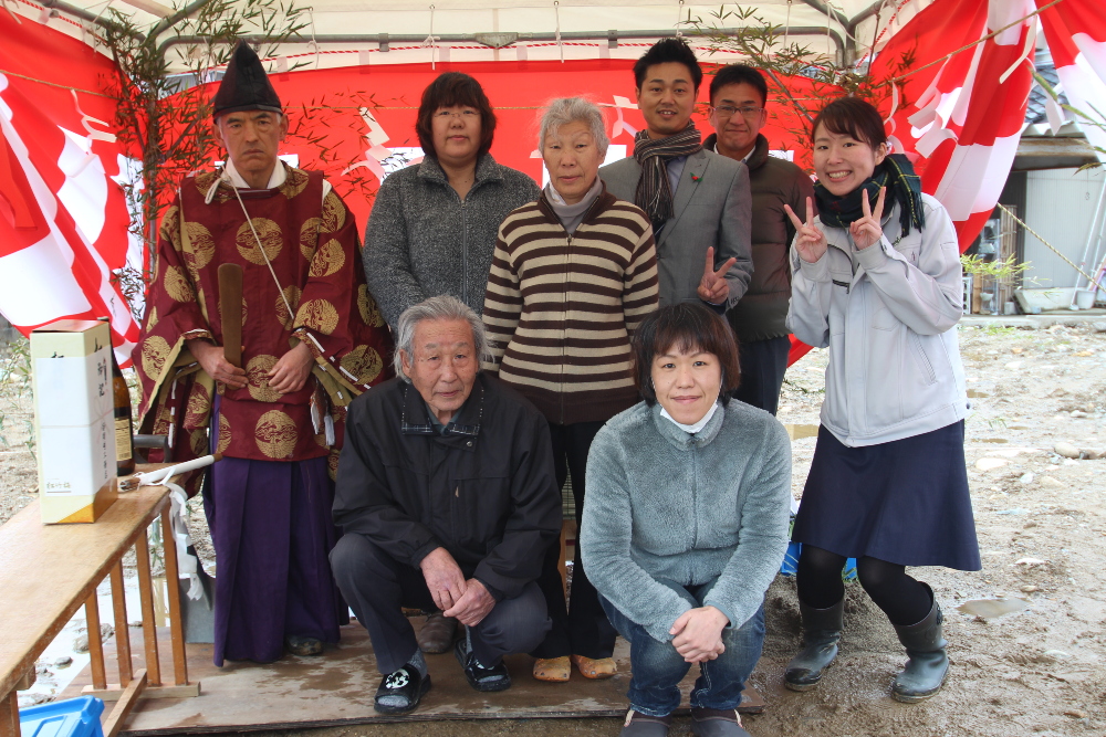 地鎮祭記念撮影