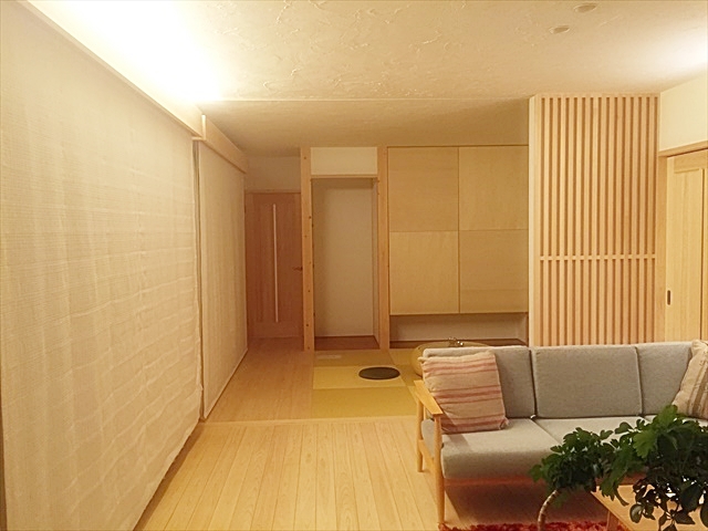 岡崎工務店オープンハウス　ＬＤＫの間取　等身大の間取が人気です
